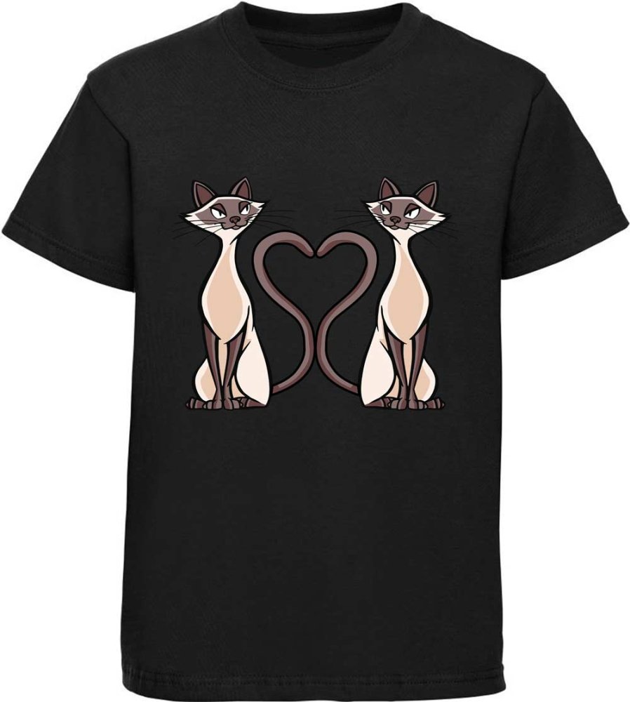 Printed children's T-shirt Cats with hearts